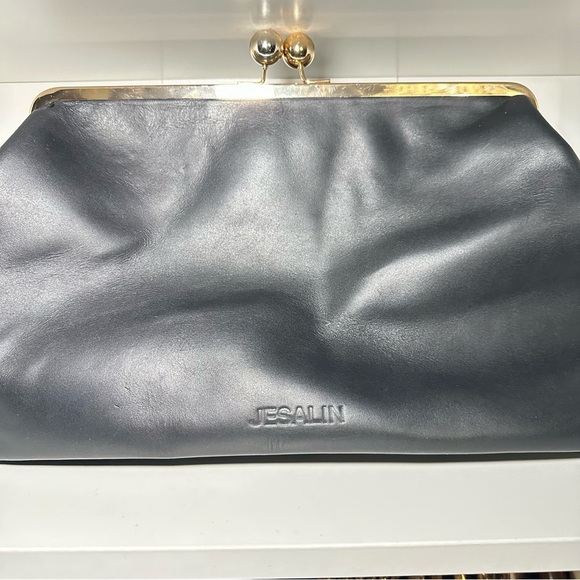Jesalin “Sette” Oversized Leather Clutch - Picture 2 of 12